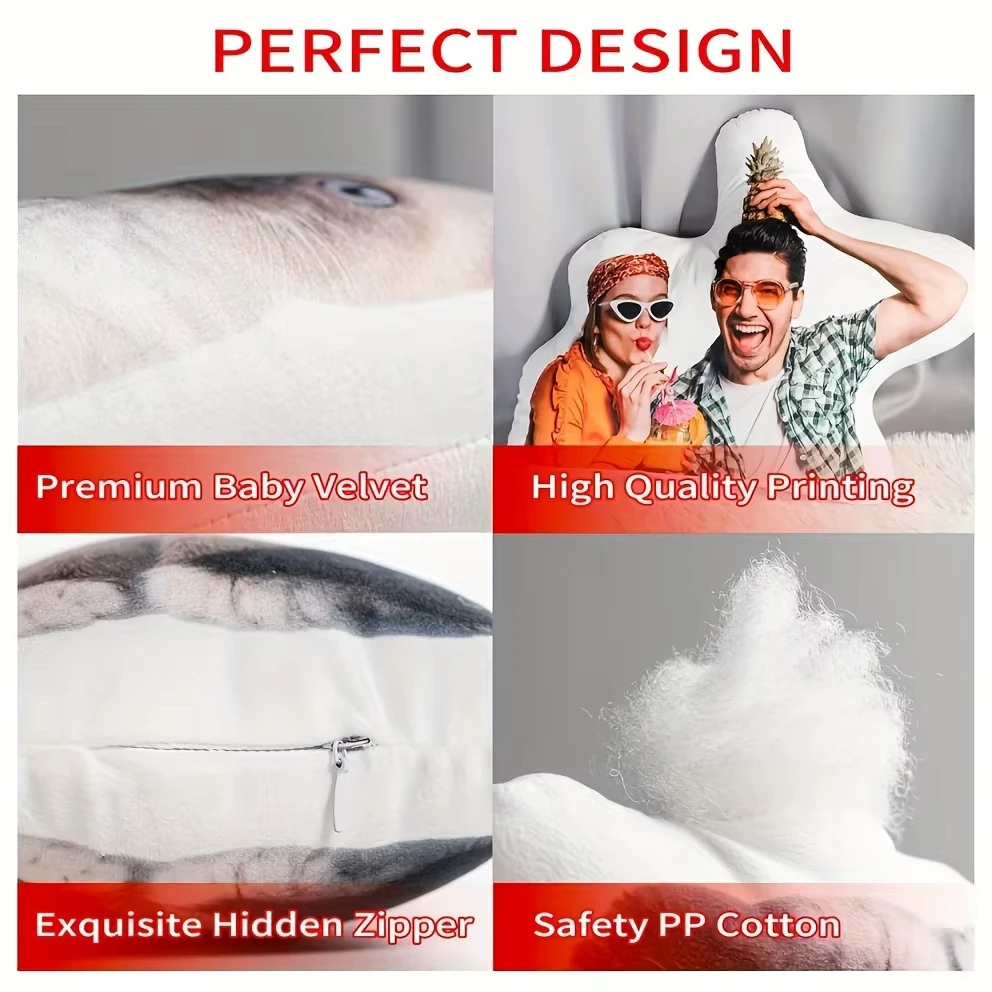 1PC Custom Face Minime Teddy Pillow Personalized Photo Doll Best Girlfriend Gift