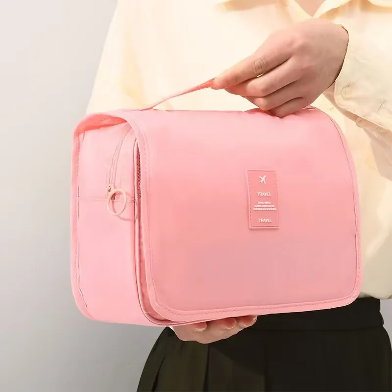 Hochwertige wasserdichte Reise-Kosmetiktasche für Damen – Hängende Toilettenartikel-Organizer-Tasche mit Haken, geräumiger Badezimmer-Waschbeutel & Nass-Trocken-Trennung – Detail 14