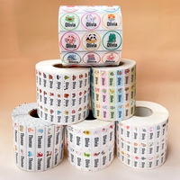 Custom Children Name Tag Stickers Waterproof Personalized Stationery First Name Labels Variety Kawaii Patterns Decals for Kids