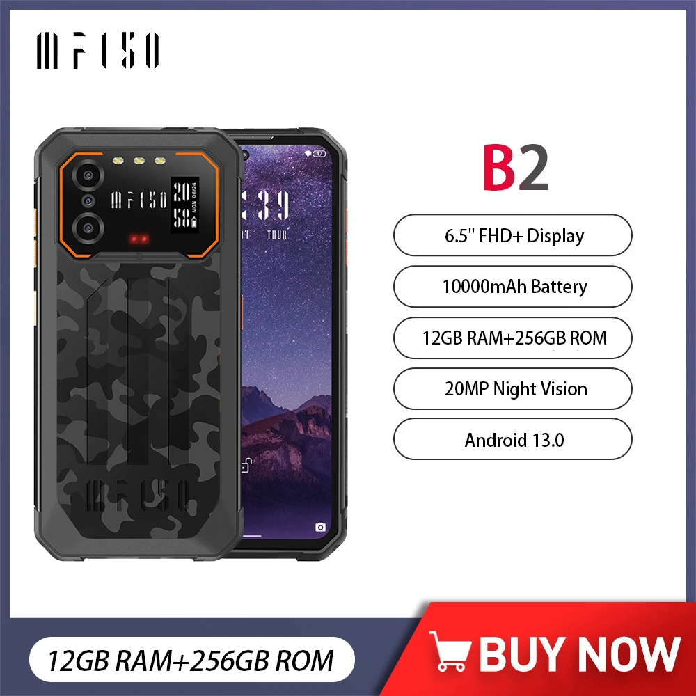 

IIIF150 B2 Rugged Phones 6.5" FHD+ 12GB(6GB+6GB Extended) 256GB 48MP Smartphone Android 13 20MP Night Vision 10000mAh Cellphones