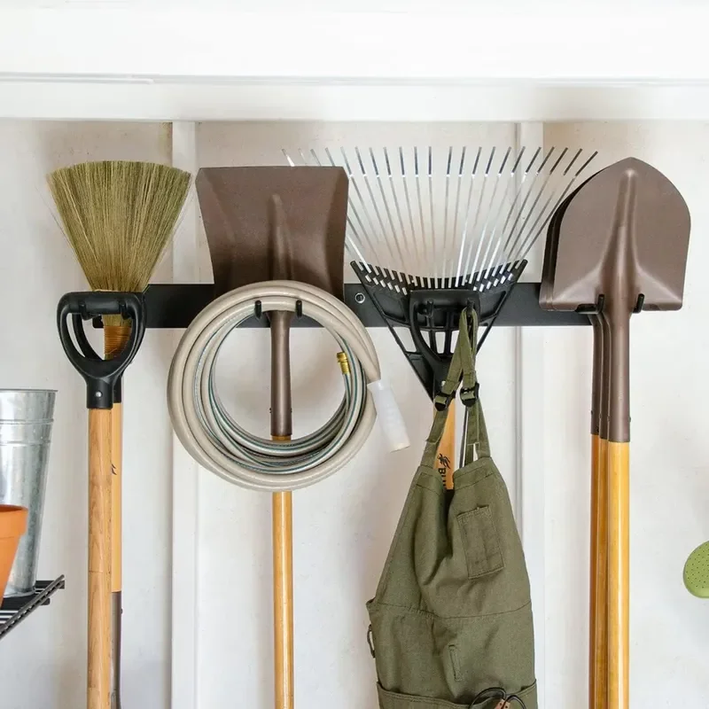 Metal Frame Bracket for Garden Wall Bucket Tool Storage Garage Organizer Rack Heavy Duty Shelf Holder