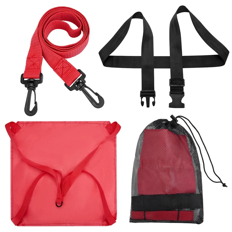 Swimming Strength Training Resistance Belt Parts Kit With Drag Parachute For Adults Children