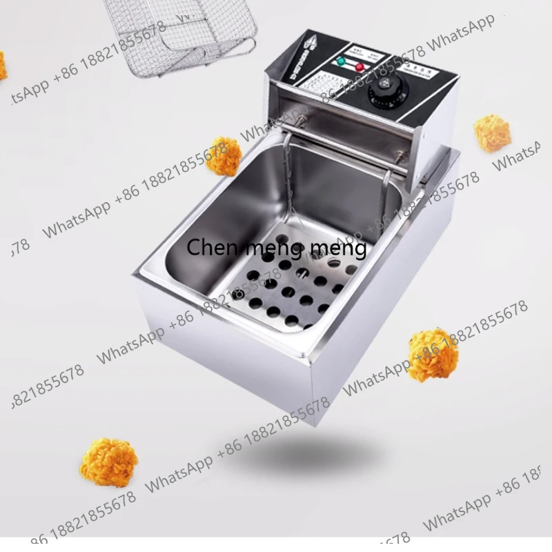 

Electric single-cylinder single-sieve fryer, French fries, chicken nuggets, snack equipment, electric fryer