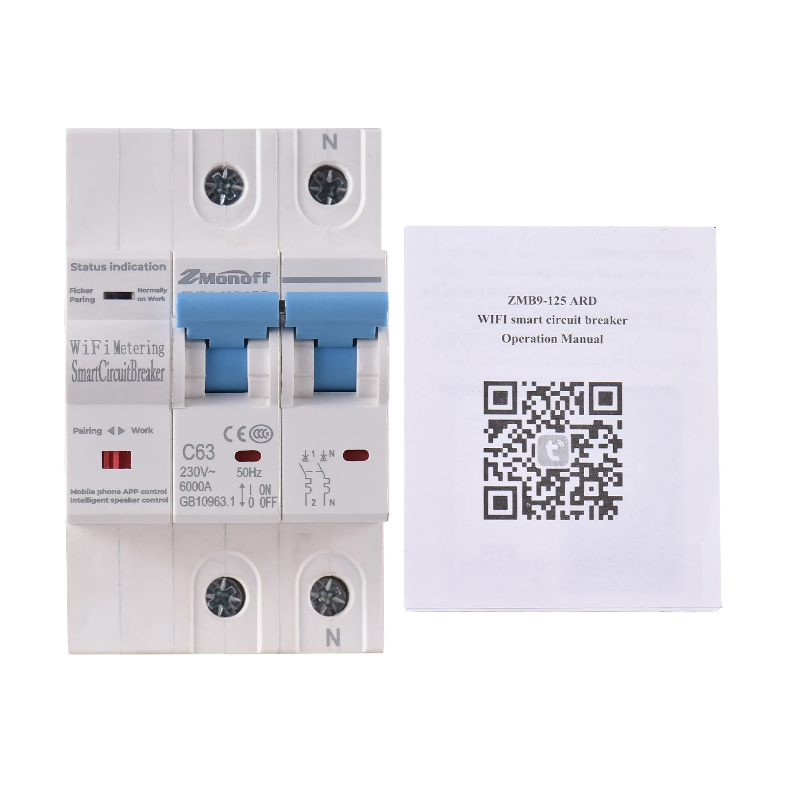 

2P Smart Circuit Breaker TY APP Wifi Circuit Breaker Electricity Statistics Switch Overload and Short Circuit Protection Mobile