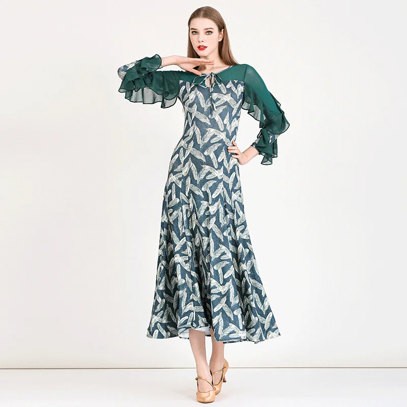 Customized New Modern Dance Suit MY893 National Standard Dance Dress Waltz Practice Performance Costumes Drag Queen Costumes