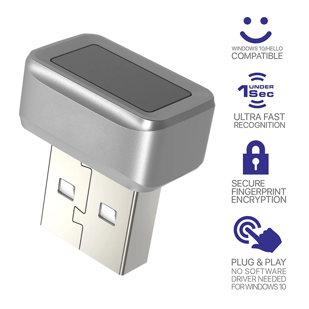 وحدة قارئ بصمة الإصبع USB للنوافذ 7 و 8 و 10 و 11 ، مرحبًا ، ماسح ضوئي بيومتري ، قفل للكمبيوتر الشخصي أو الكمبيوتر المحمول ، وحدة فتح بصمة الإصبع #2
