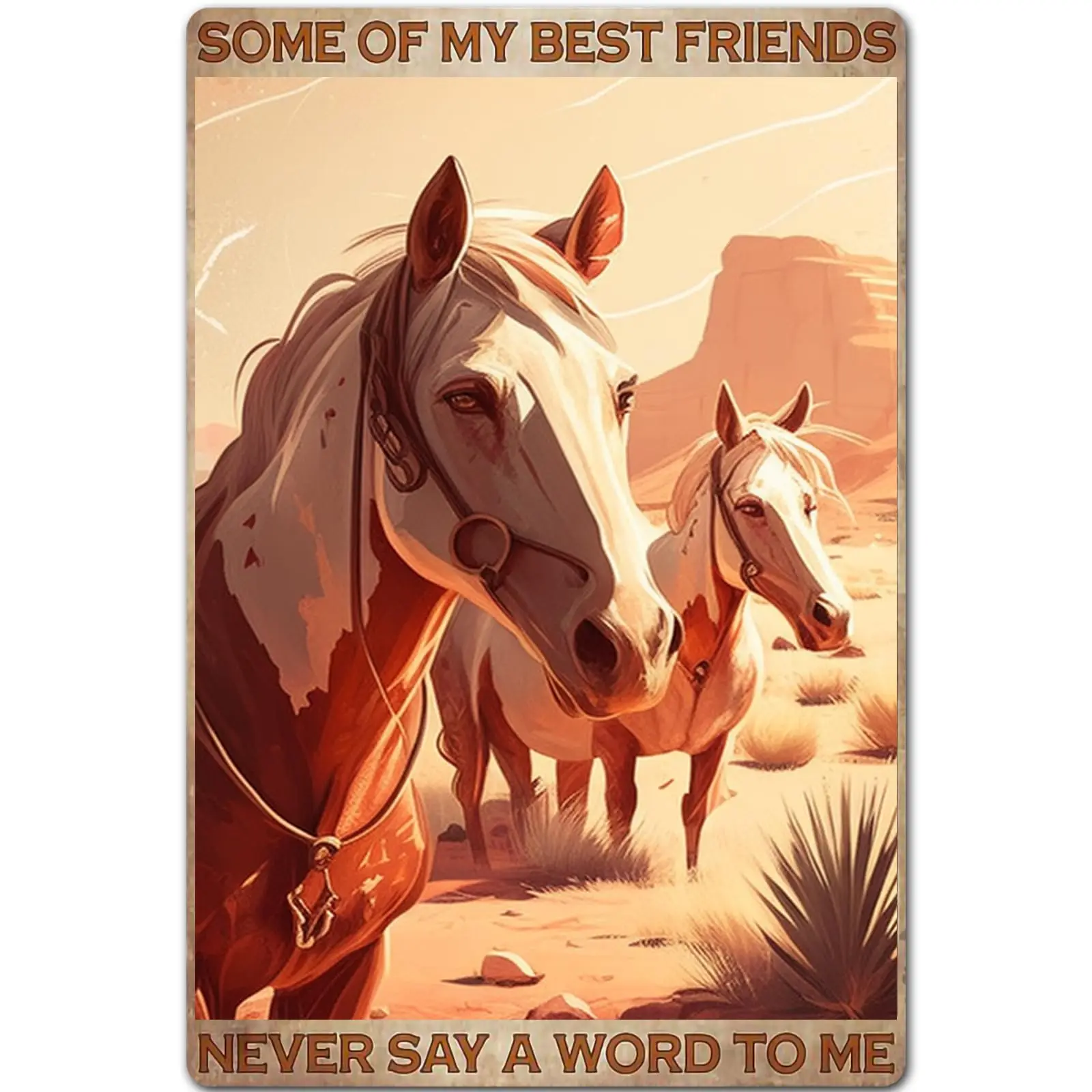 Funny Western Cowboy Signs,Some Girls Horses Are Just Born With In Their Souls,Home Garage Shop Man Cave Bar Wall Decoratio sign