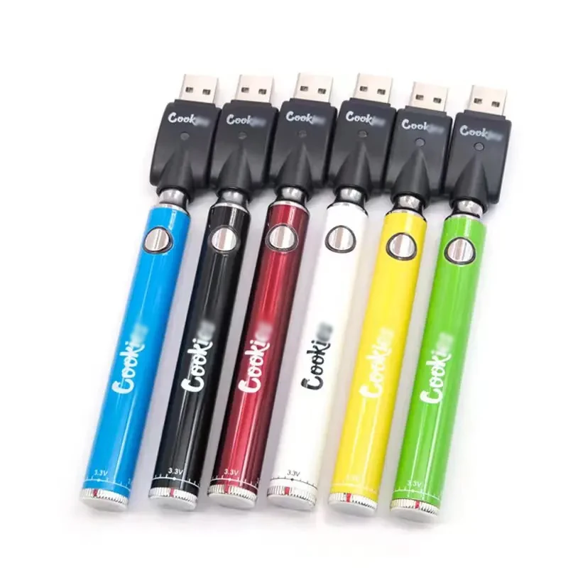 5-50pcs Cookie Battery 900mAh Bottom Spinner 3.3-4.8V Preheat VV Cartridge Vape Batteries For EGO 510 Thread CBD Cartridge