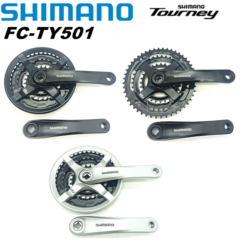 Shimano Tourney FC-TY501 Bike Crankset 24-34-42T/28-38-48T Bicycle Chainwheel FC TY501 6/7/8 Speed Bicycle Crank 170mm TY501