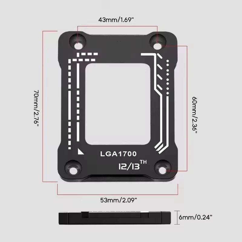 CPU Bend Correction Fixing Buckle Backplane Bracket Fix Buckle LGA 1700 Kit Replacement For CPU 12th 13th Contact Frame Bracket