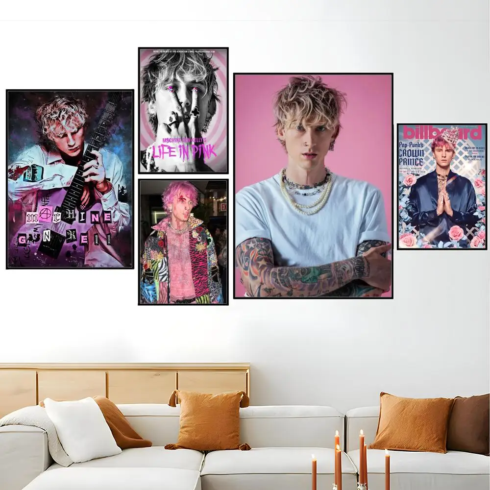 Pôster R-Rapper M-MGK M-Machine G-Gun K-Kelly, Arte Estética Moderna Minimalista, Impressões Artísticas para Decoração de Quarto, Cozinha e Casa, Presentes