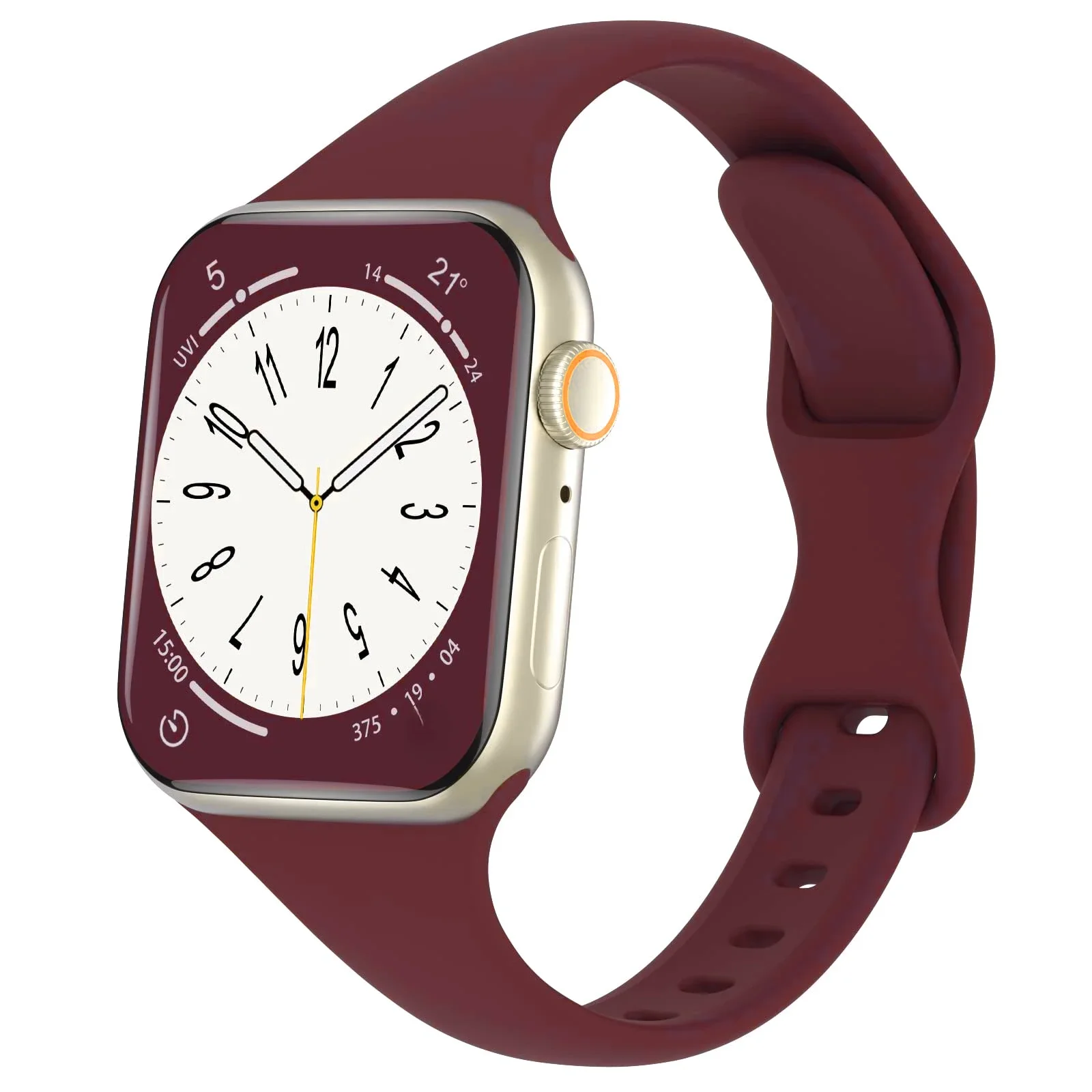 Silikonschlaufe für Apple Watch Band 45 mm 44 mm 40 mm 41 mm 49 mm elastisches Gürtelarmband iWatch Serie Ultra 5/4/3/SE/6/7/8 Armband