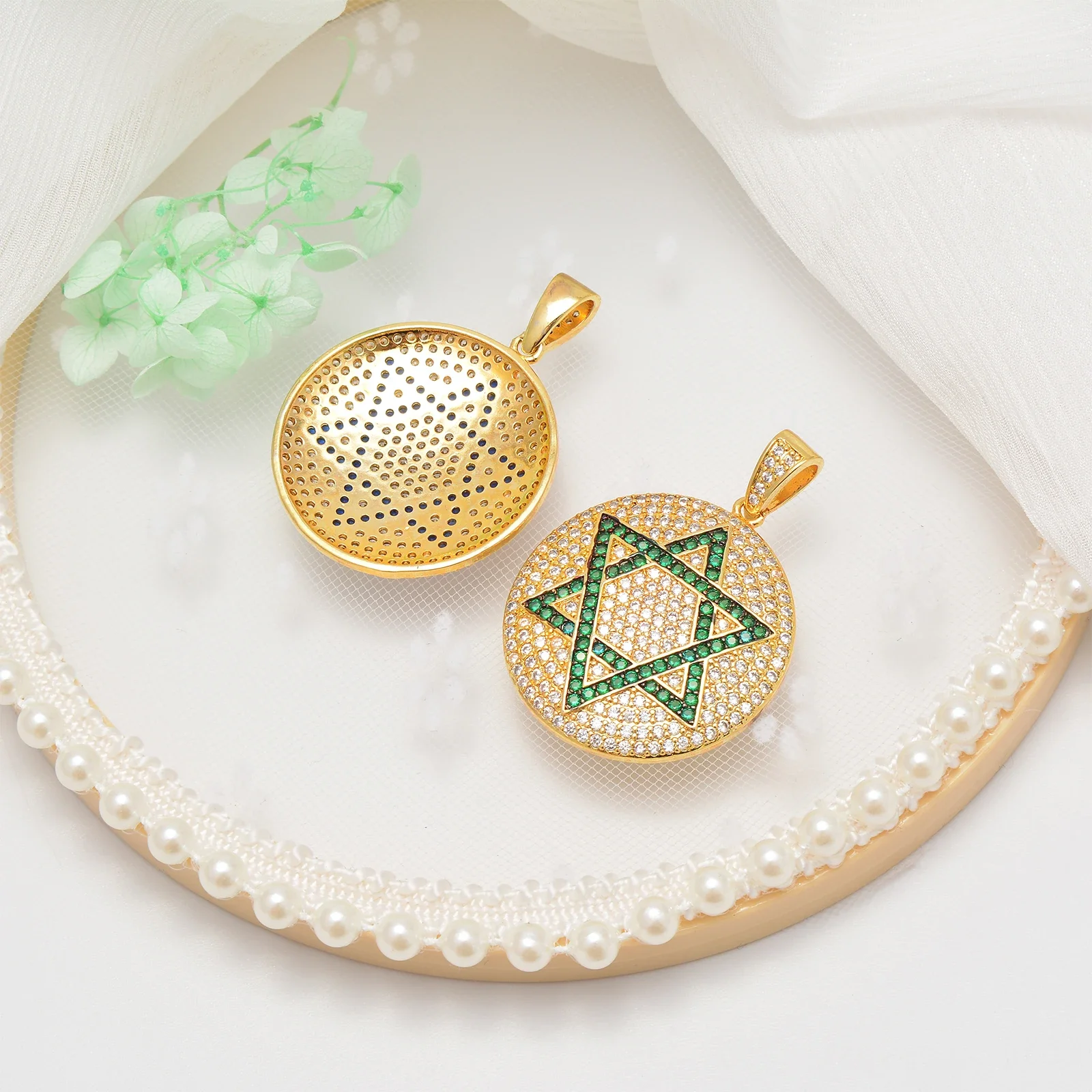 Pendants for Women Pendant Clasp Flowers Hexaxed Star Charms DIY Necklace Bracelet Couple Chain High Quality Jewelry Accessories