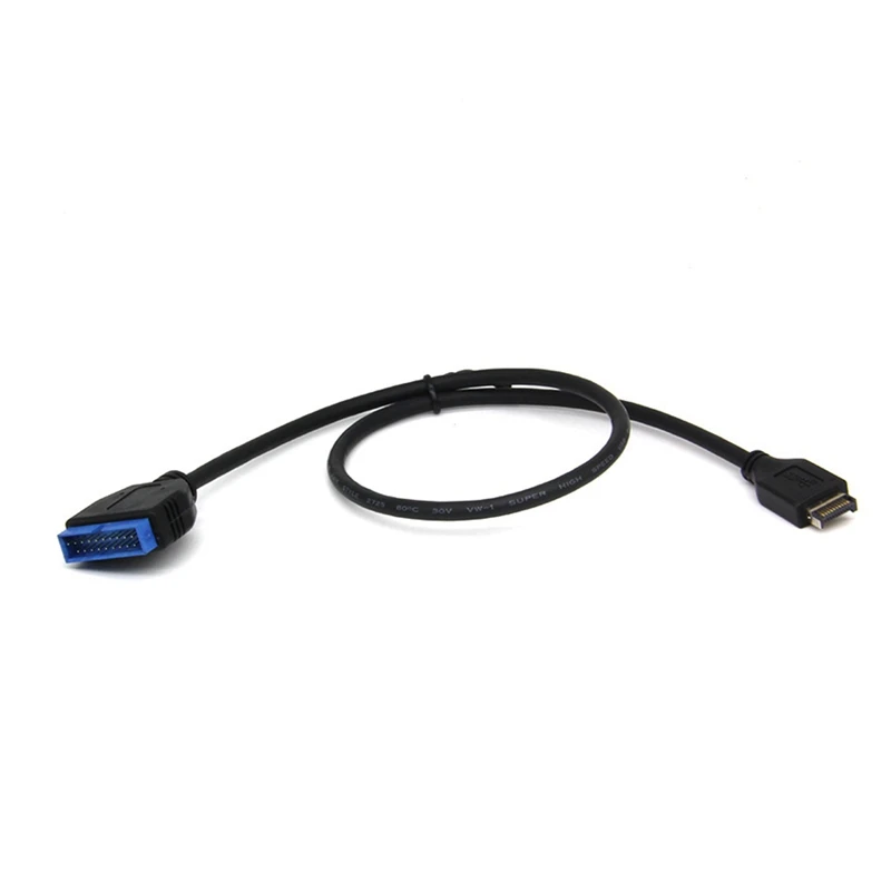1 Piece USB 3.1 Type-E Male To IDC20P Male Adapter Cable 20Pin Extension Cable For Computer Motherboard Black Plastic