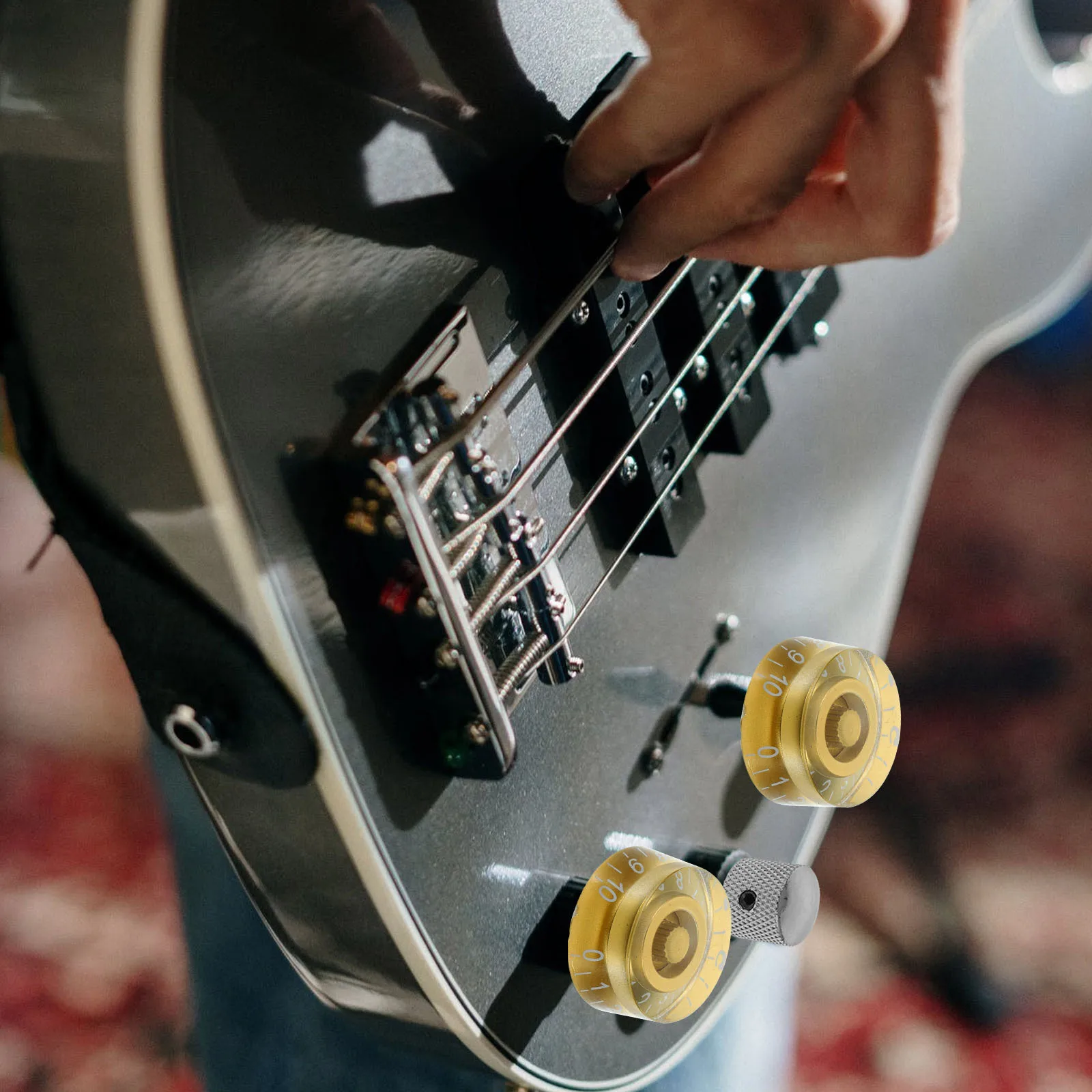 

4pcs Electric Guitar Volume Knobs Transparent Acrylic Tone Control Caps For Guitar Bass Potentiometer Replacement Accessory