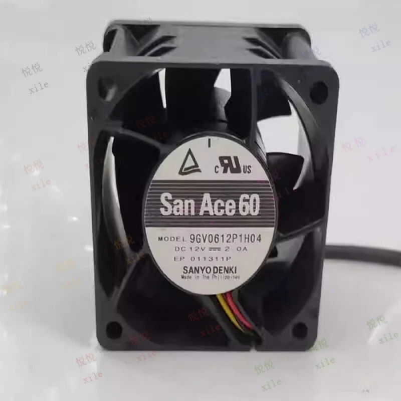 LL ДЛЯ SANYO 9GV0612P1H04 DC12V 2.0A 60*60*38MM 3-проводной охлаждающий вентилятор