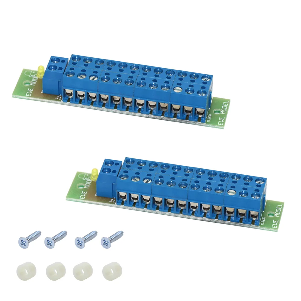 Evemodel 2 jednostki tablica rozdzielcza mocy ze statusem LED dla napięcia prądu stałego i przemiennego PCB001
