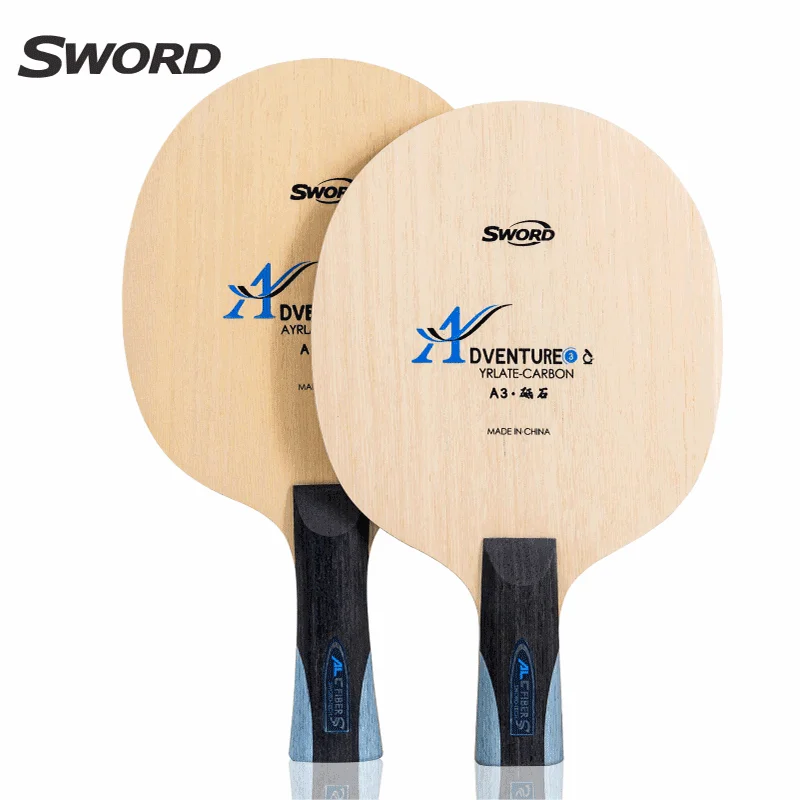 SWORD A3 STONE Table Tennis Blade 5+2 Blue Aryl Carbon Offensive Ping Pong Blade FL CS Handle Professional Racket Base Plate