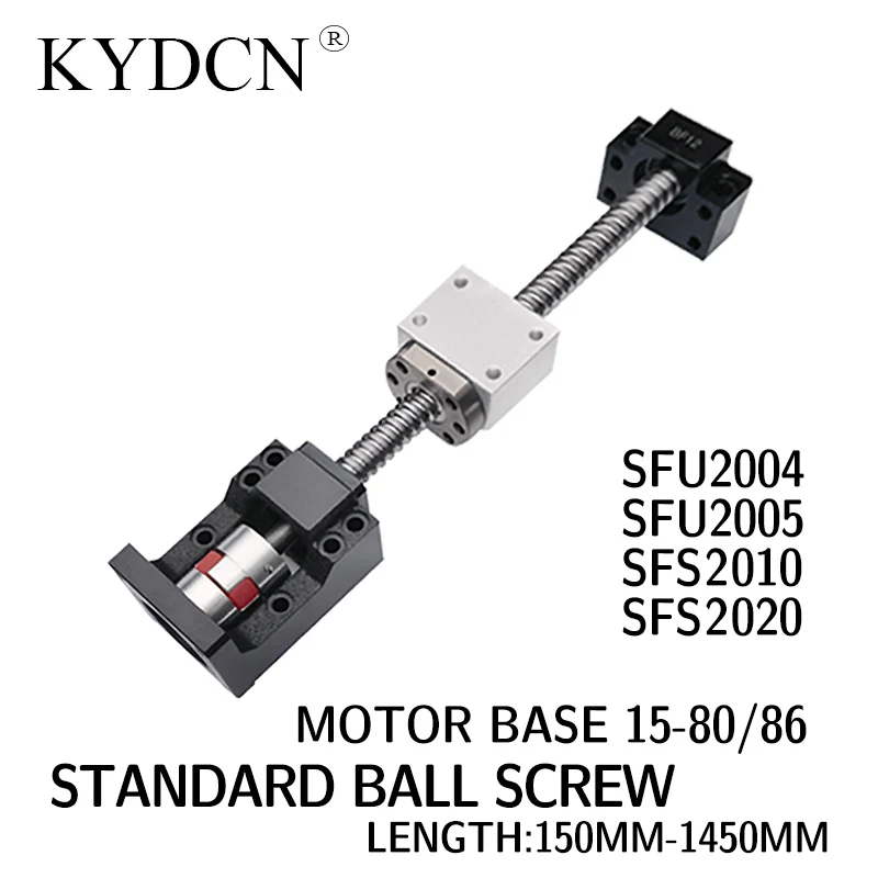 

High precision SFU2004 2005 2010 SFS2020 ball screw screw nut stepper servo motor integrated bearing seat set