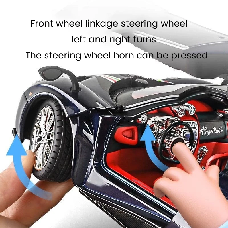 1:18 Pagani Huayra Sinosaurus Alloy Large Scale Model Super Car Diecast Metal Vehicle Sound＆Light  Collection Children Toy Gift