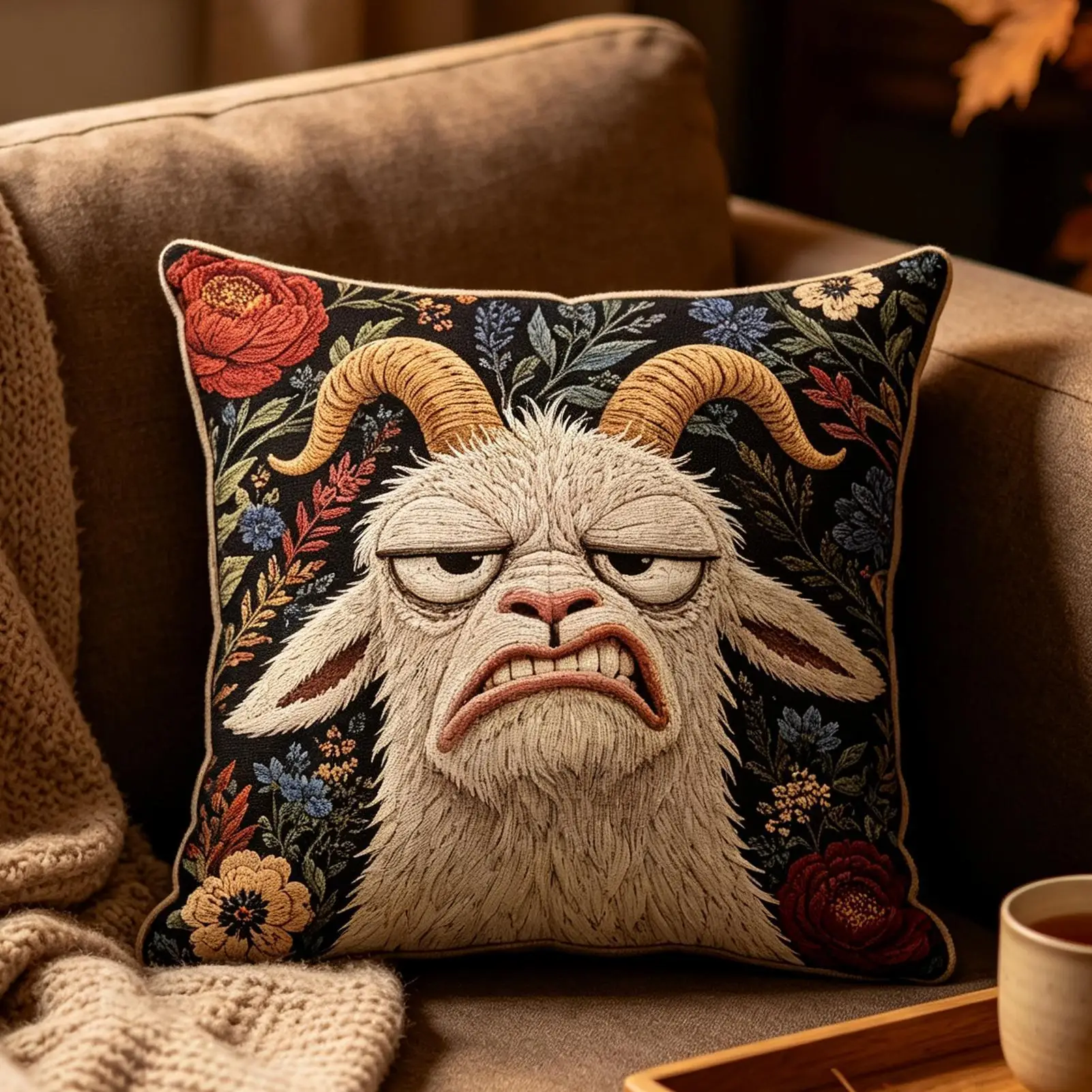 45x45cm Screaming Goat Pillow Cover Soft Protector Decorative Throw Pillow Case Couch Home Decor for Living Room Sofa gift