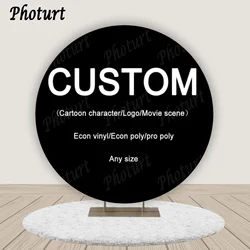 PHOTURT Personalized Round Background Custom Circle Backdrops Let Us Know Model Number/Link Or Print Your Own Artwork Directly