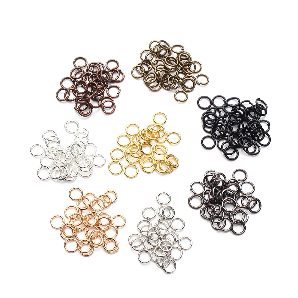 

180pcs Round Shape Rings Consistent Size Non-Welded Durable Jewelry Making Craft Hair Accessories Lobster Clasps Open Jump