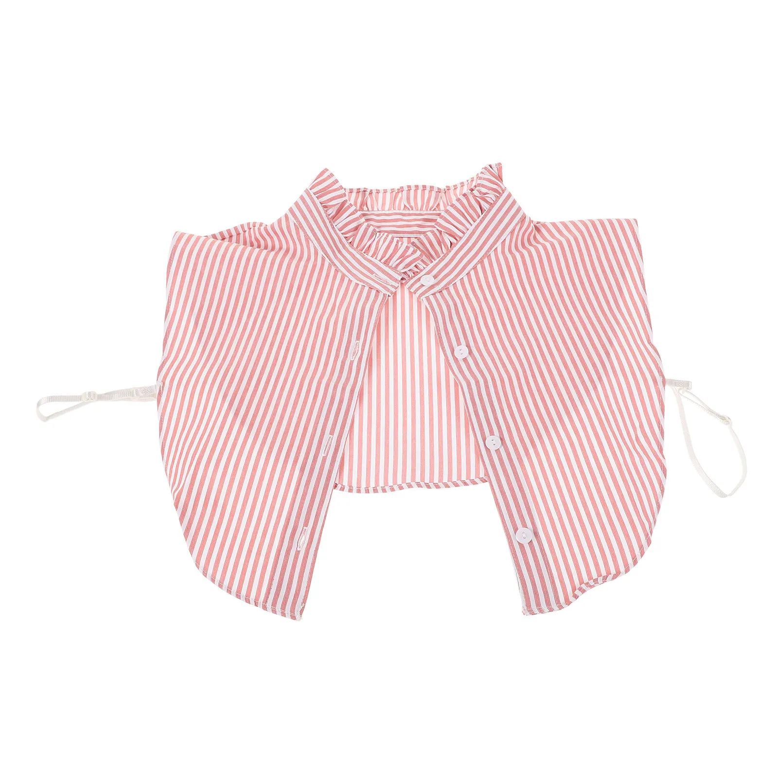 Women Detachable Striped Fake Collar Stand Collar Attachment Soft Comfortable Multifunctional Outfit Enhancer for Daily Party
