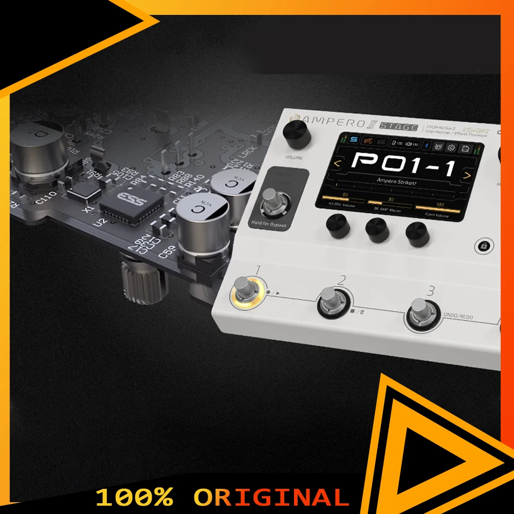 

HOTONE Ampero II Stage Touch Screen Guitar Bass Amp Modeling IR Cabinets Simulation Multi-Effects Pedal Dual Effect Chains Gifts