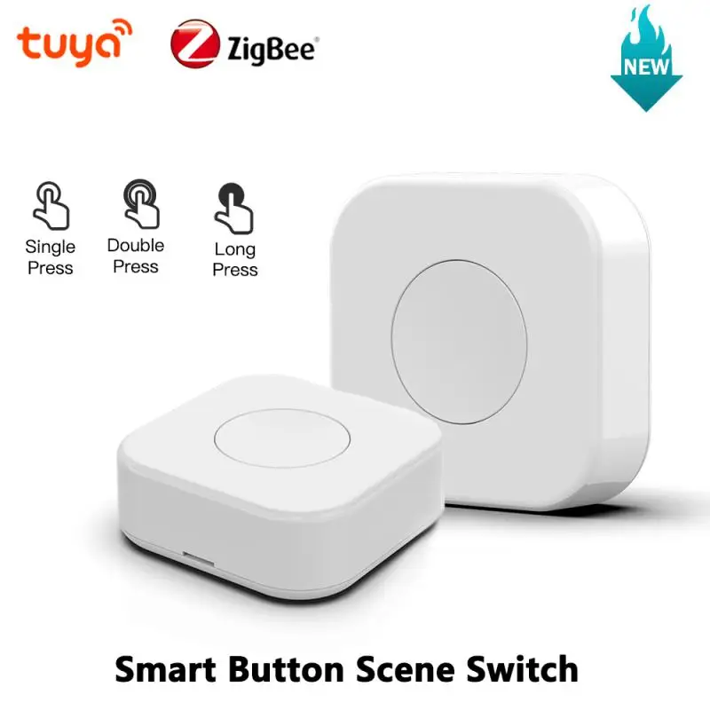 Tuya Zigbee Smart Switch Push Button One Key Contror Scene Switch Wireless Smart Life Remote Controller Smart Home Automation