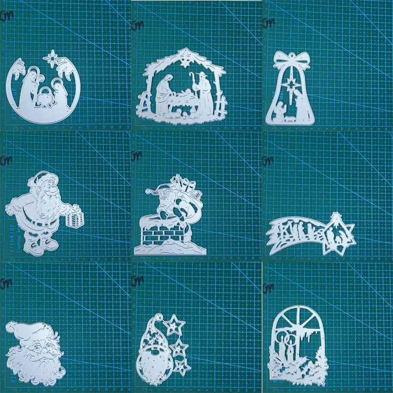 Christmas Santa Claus metal cutting dies Scrapbooking decoration paper craft knife mould blade punch template Embossing stencils