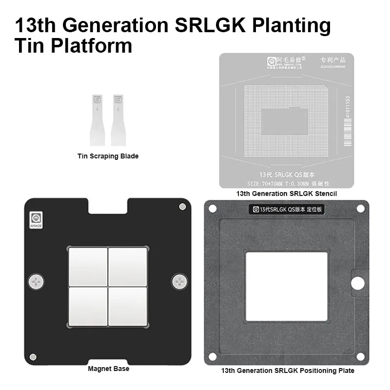 

Трафарет AMAOE для реболлинга BGA, для 13 поколения SRLGK QS SRLGG SRLGL SRMEC SRMEB SRMBX SRME9, набор оловянных платформ для посадки