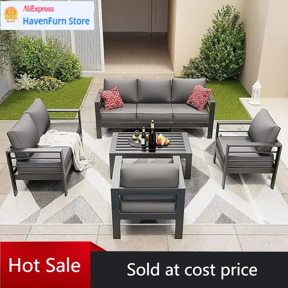 

Акционная цена! Ограниченное предложение! Современный уличный секционный диван с кофейным столиком, устойчивый к непогоде.