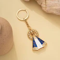 Zinc alloy cross prayer like keychain pendant