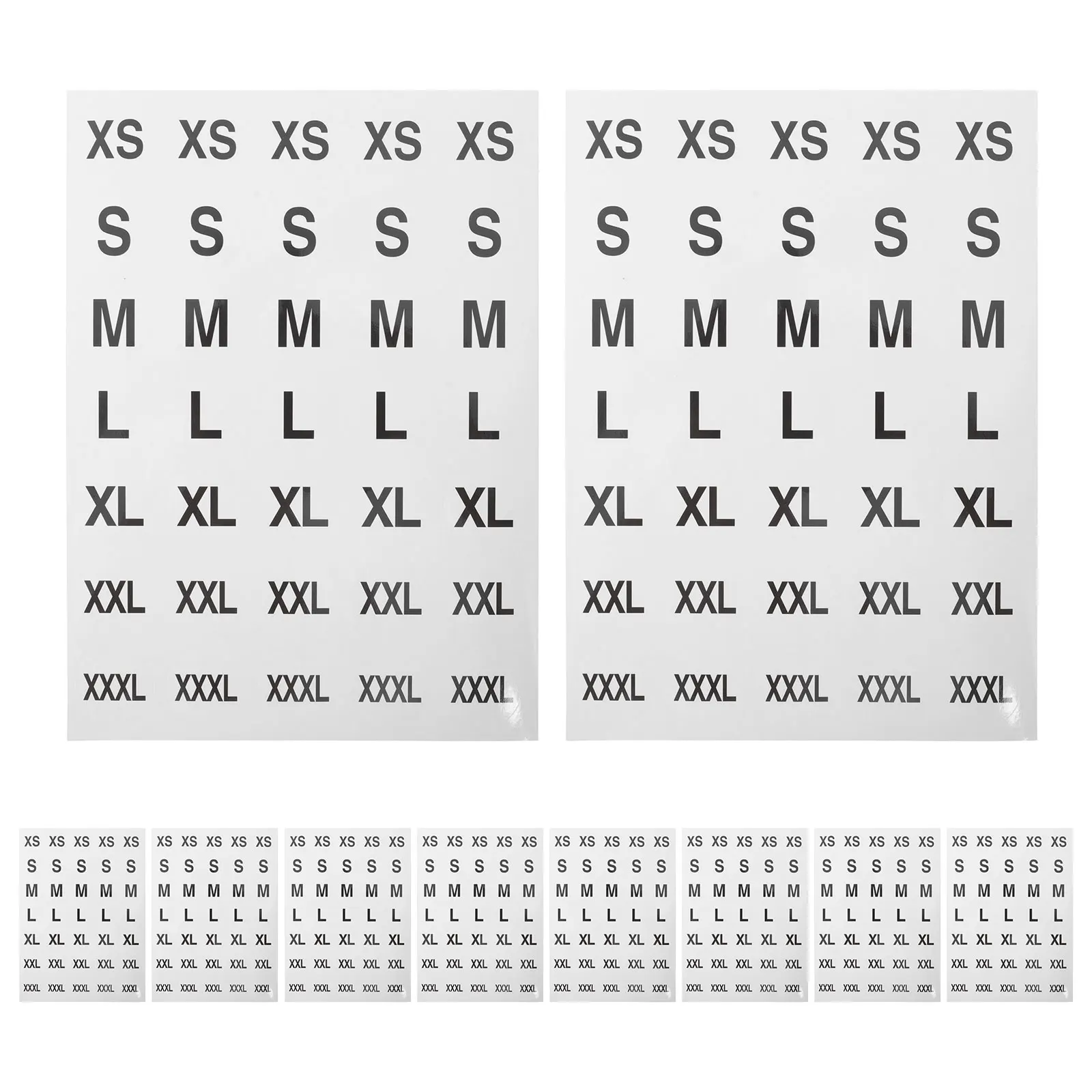 

350 Pcs Size Label Sticker Clothing Circle Labels Clothes Number Stickers Copper Plate Adhesive Apparel