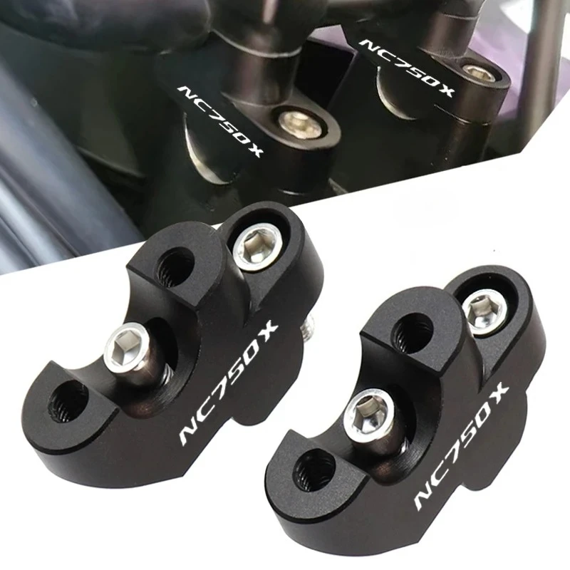 CNC Aluminum Motorcycle Handlebar Risers Lifting Heightening Clamp Mount 1 Pair For Honda NC750X DCT Modification Accessories