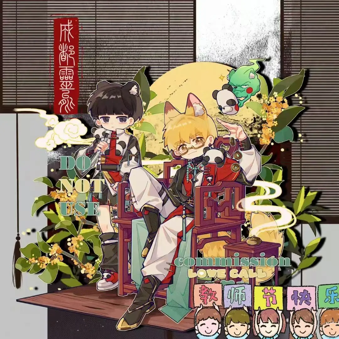 Mob Psycho 100 Kageyama Shigeo Reigen arataka colleagues double plug standing sign handaome desktop ornament small gift