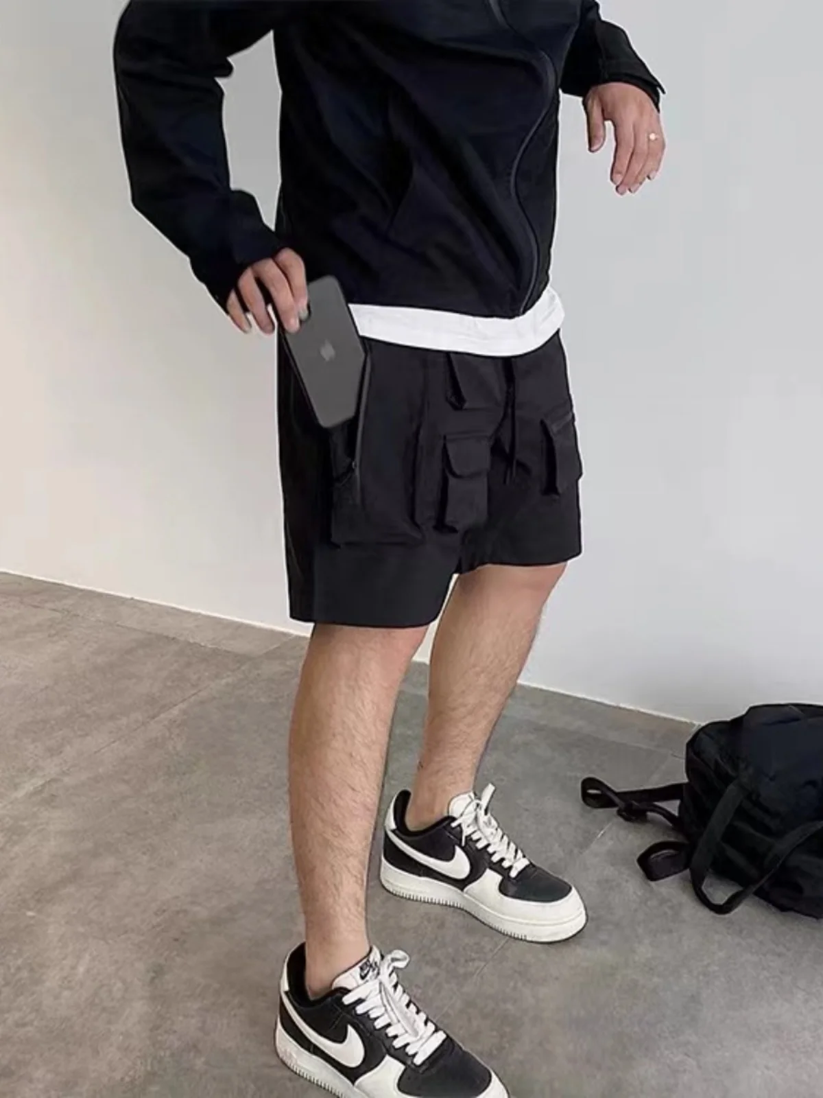 

American Sle Outdoor Functional Multi-ket Men's Summer Loose Faion Design Sensation Five-Quarter orts Casual Pants