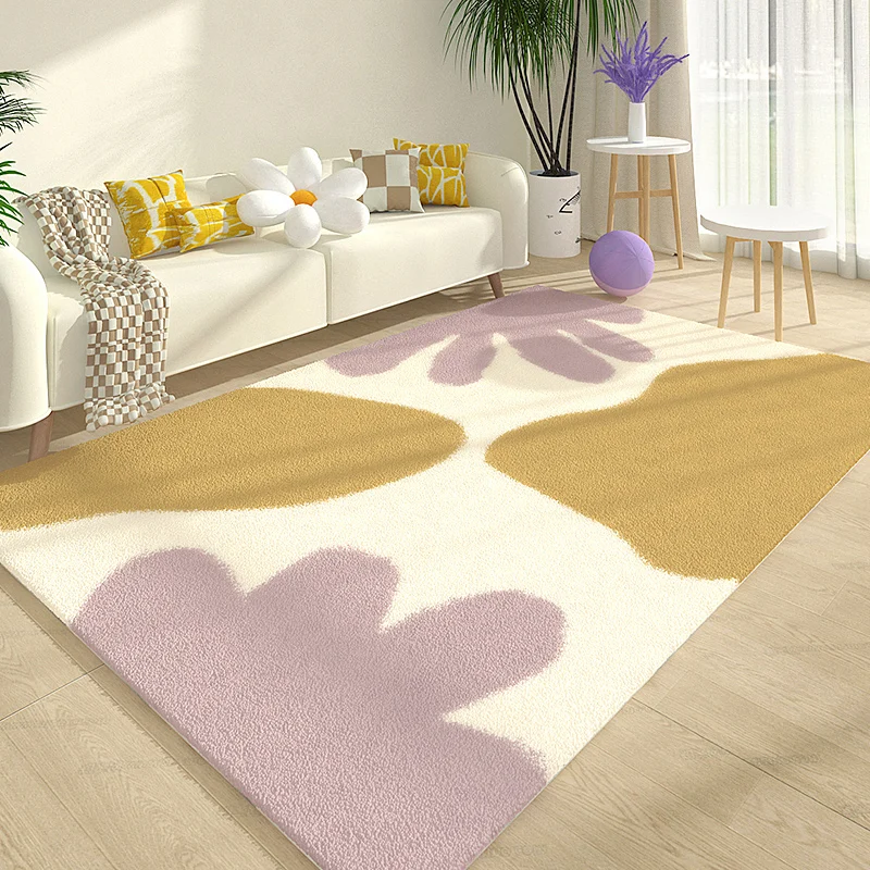 Modern Abstraction Carpets for Living Room Minimalist Bedroom Decor Plush Carpet Fluffy Soft Baby Floor Mat large area Study Rug