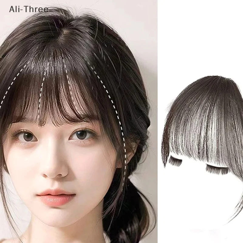 1 قطعة قطعة الشعر الاصطناعية كاذبة الانفجارات كليب في الانفجارات تمديد الطبيعية وهمية هامش غير مرئية Clourse هيربيسي للنساء #1