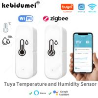 Tuya Zigbee Wifi Smart Temperature Humidity Sensor APP Wireless Remote Monitor For Smart Home Smart Life Work With Alex Google