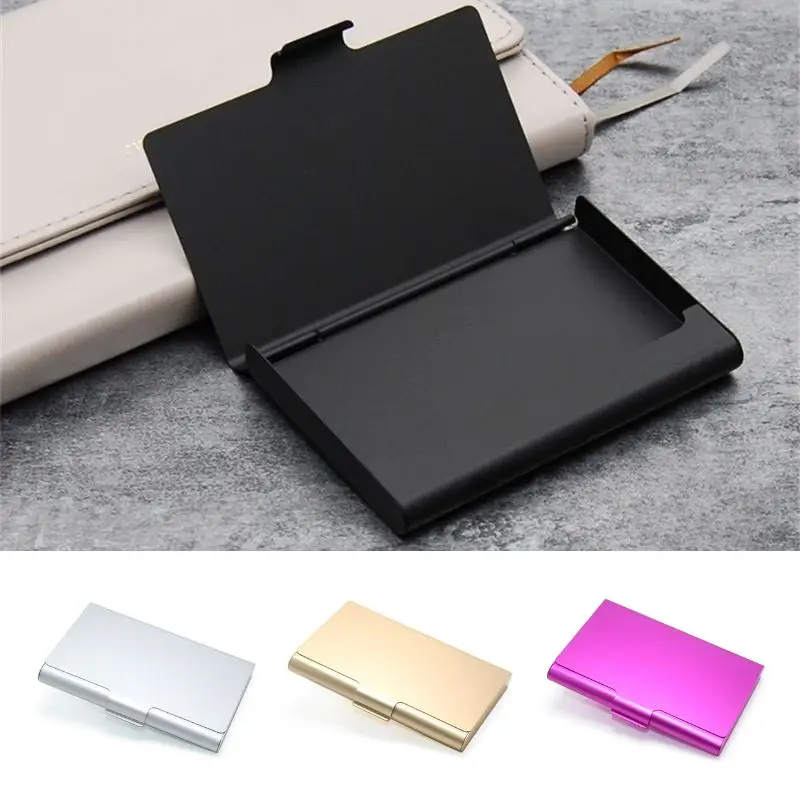 Multifunction Stainless Steel Card Holder Aluminum Alloy Business Card Case Fashion Bank Credit ID Card Wallet Storage Box