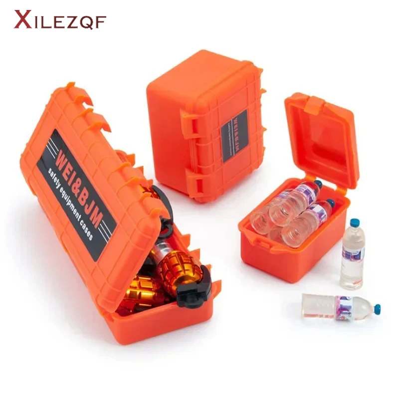 3Pcs Plastic Storage Box Decoration Tool for 1/10 RC Crawler Car Axial SCX10 90046 Trxs TRX-4 TRX-6 MST Recat