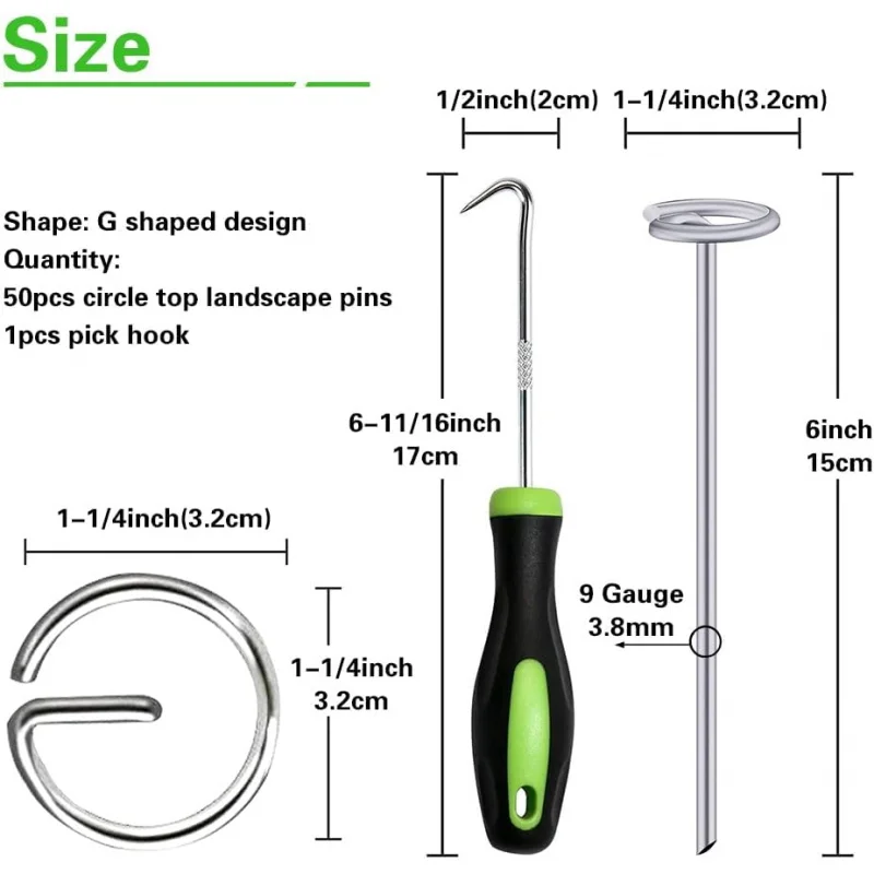 Camping Tent Pegs50-100PCS GTent Ground Stakes Garden Lawn Fixing Pegs Yard Weed Barrier Garden