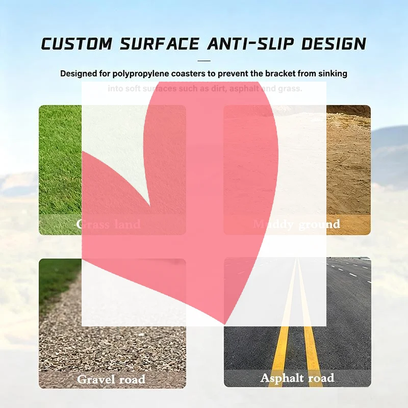 Universal Motorcycle Kick Stand Pad Wear Resistant Non-Slip Kickstand Coaster for Soft Ground Beach Parking Use
