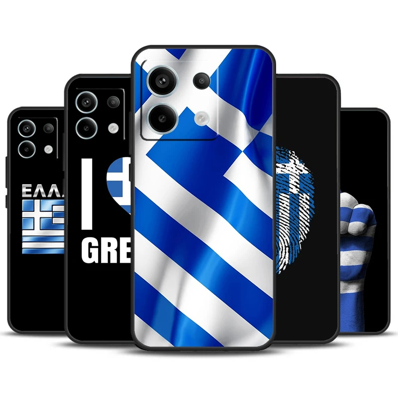 Greece Greek Flag Phone Case For Redmi Note 12 13 Pro Plus 9 10 11 Pro 9S 10S 11S 12S Redmi 10C 12C 13C Cover