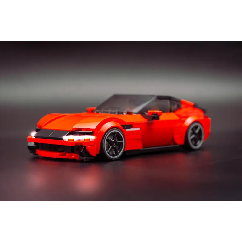 

Building block car model 391 parts city speed champion red sports classic 12 cilindri for boy christmas gift toy
