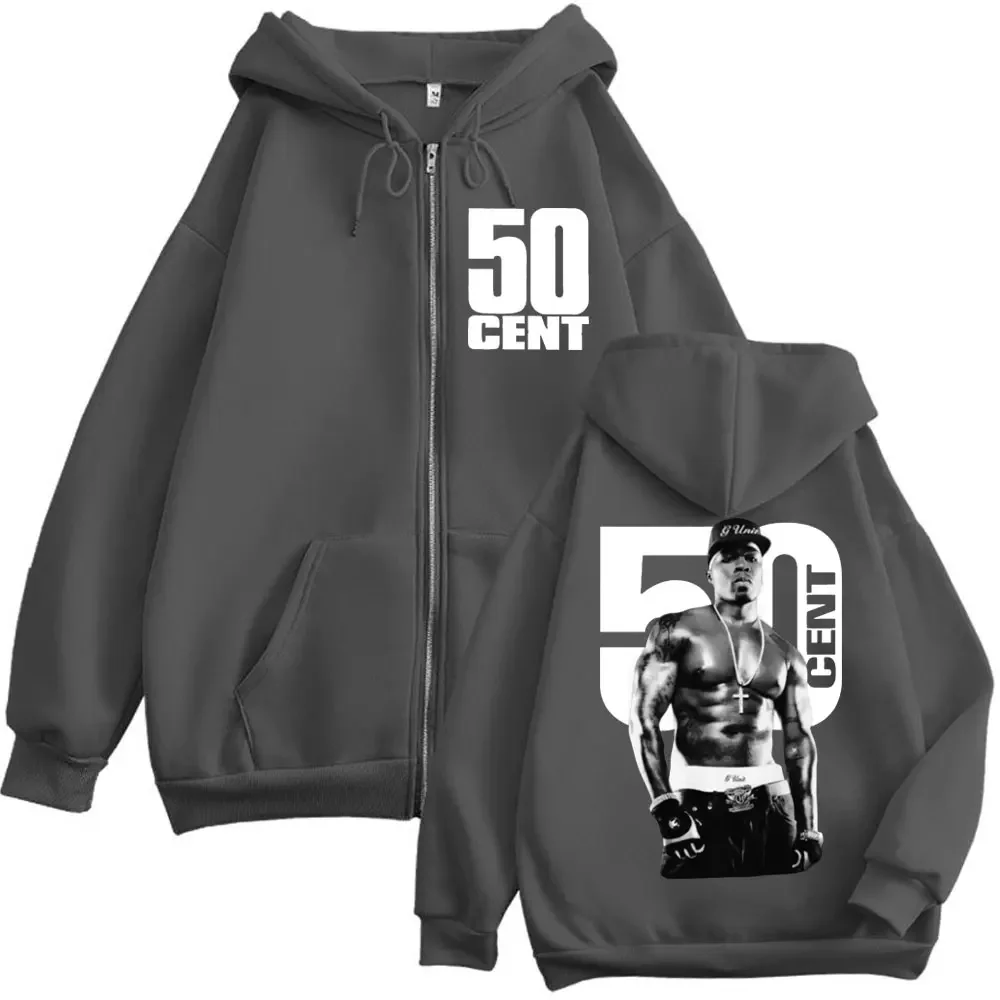 مغني الراب 50 سنت الرسم سستة هوديس الذكور الهيب هوب خمر زمم سترة بلوزات موضة عادية البلوفرات المتضخم للجنسين