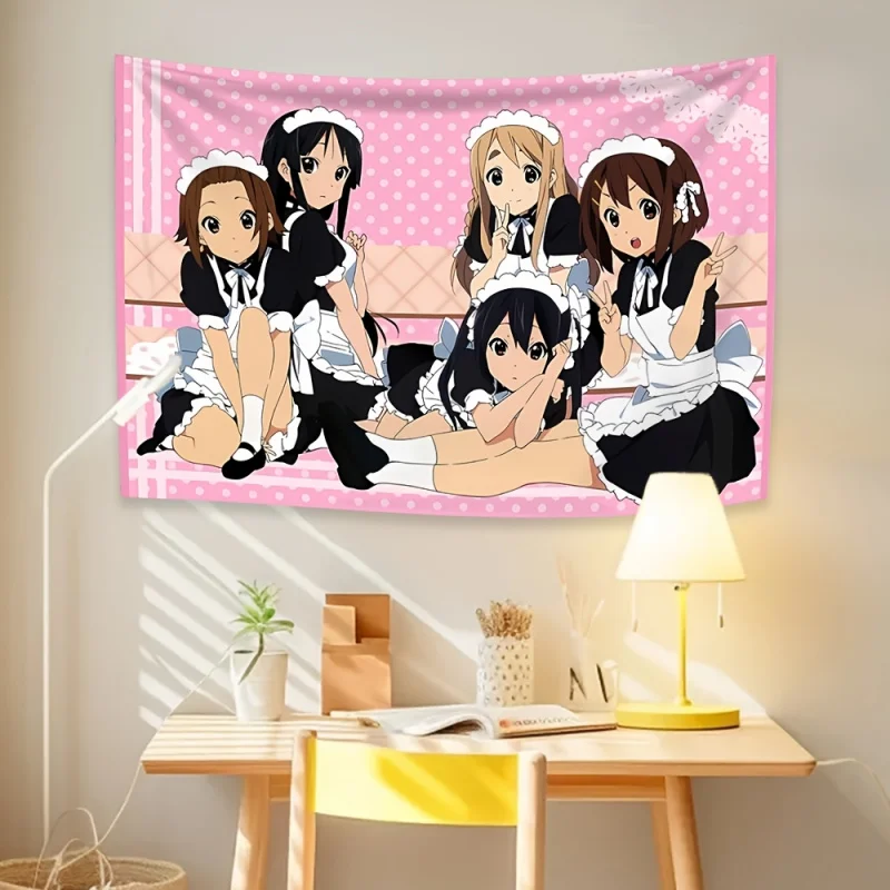 

VIKAMA Cute Maid Anime Tapestry Art Decoration For Guesthouses, Dormitories, Living Rooms, Bedrooms And Home Decor