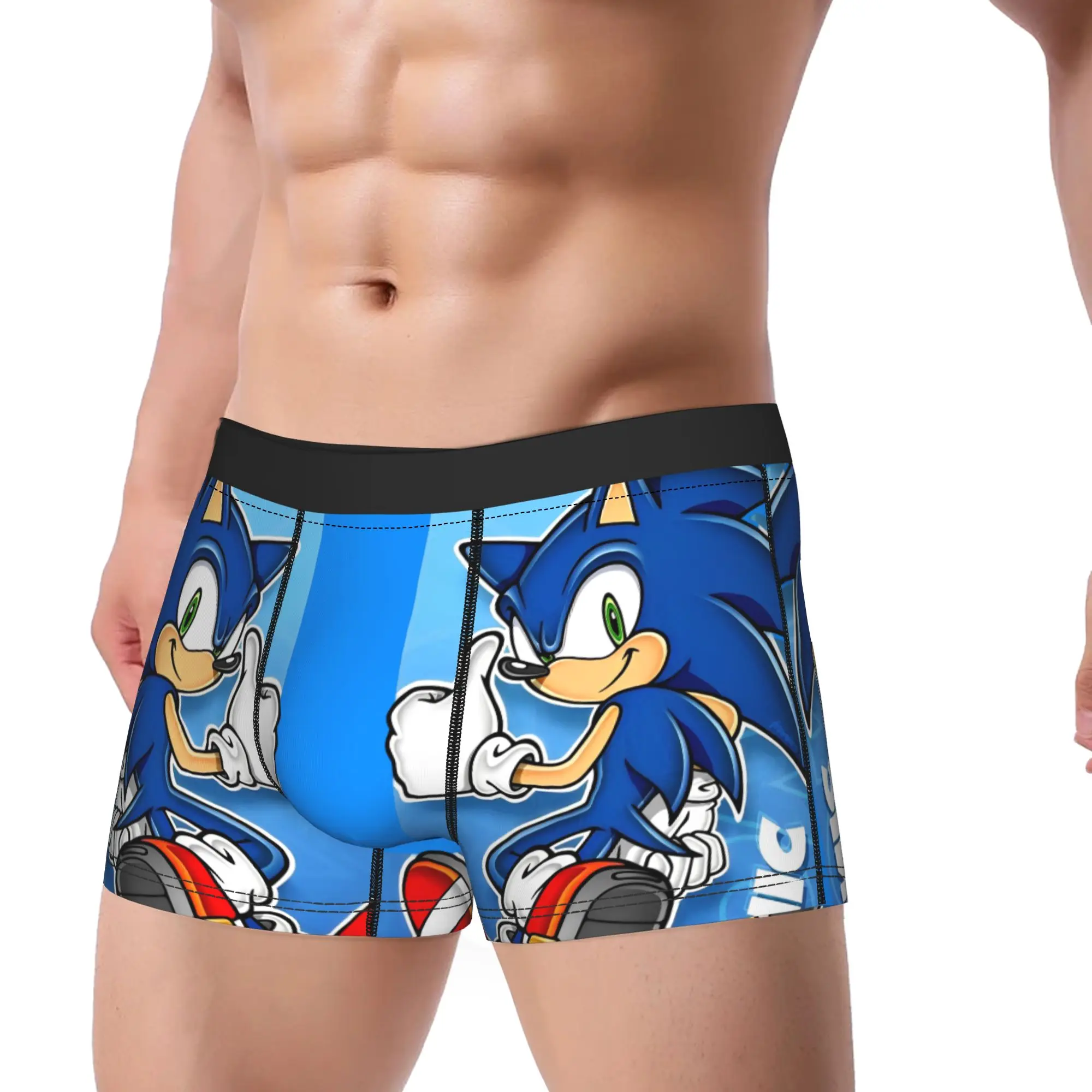 

Теневой ежик, аниме-игра, мужское нижнее белье, трусы-боксеры, шорты, сексуальные дышащие трусы для мужчин, большие размеры